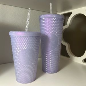 Starbucks Studded Icy White Lavender Studded VENTI AND GRANDE